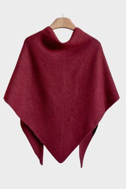 Marie | Grey Draped Knit Poncho