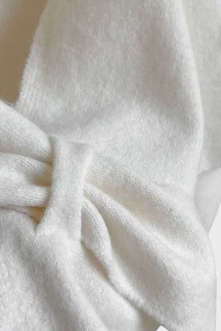 Marie | Grey Draped Knit Poncho