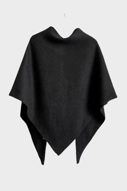 Marie | Grey Draped Knit Poncho