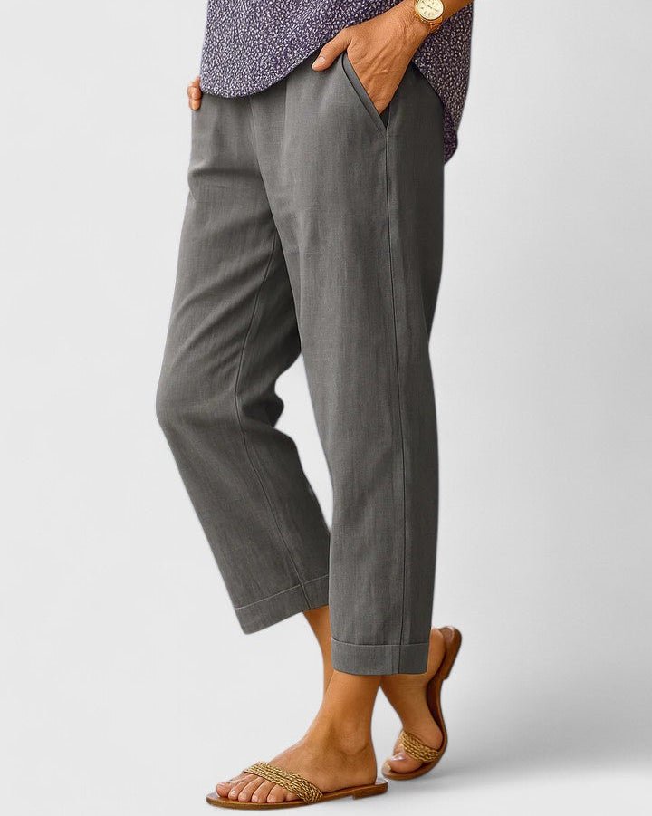 Mary | Light Blue Cropped Trousers