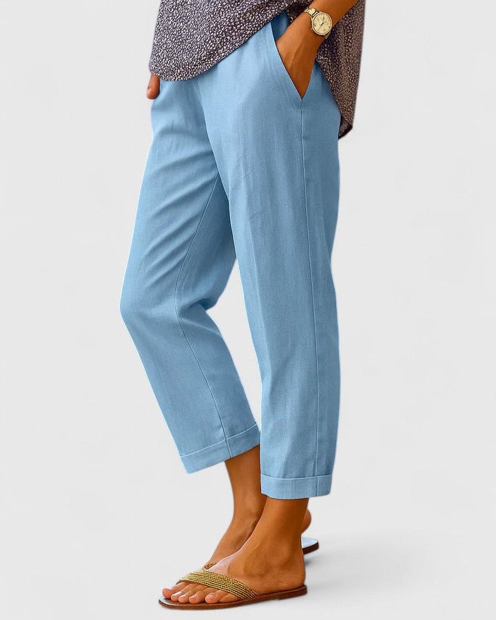 Mary | Light Blue Cropped Trousers
