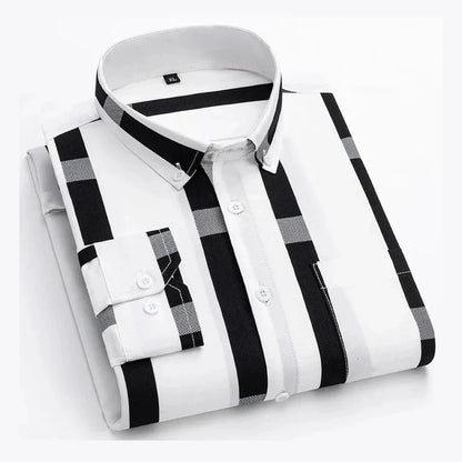 Mark | Brown Vertical-Stripe Shirt