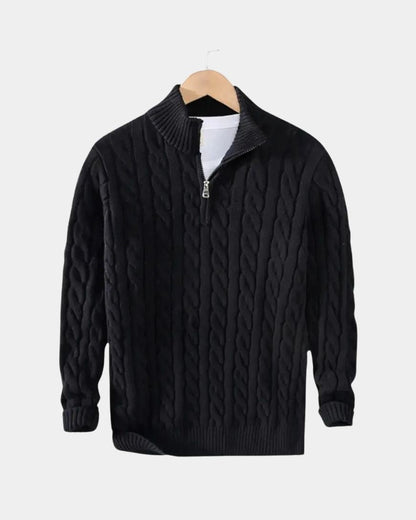 Mark | Navy Cable-Knit Jumper