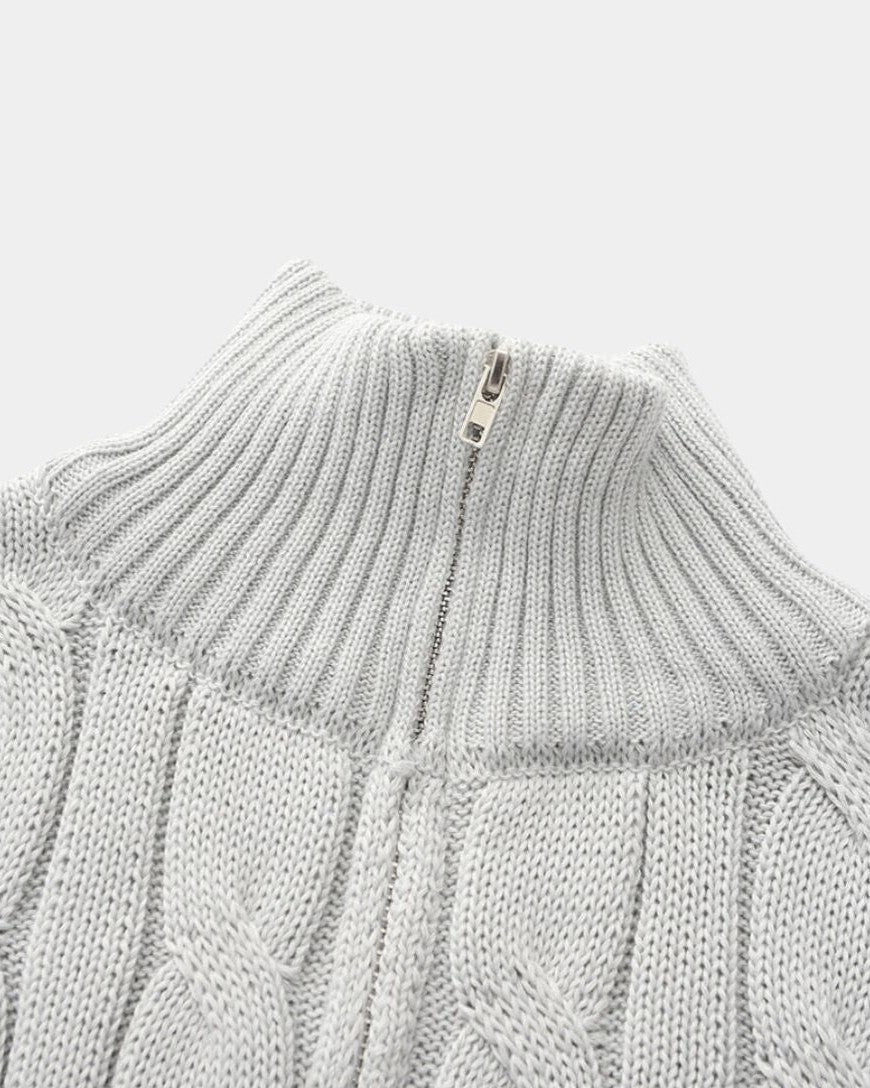 Mark | Navy Cable-Knit Jumper