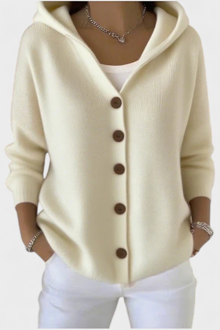 Matilda | Pink Hooded Button Cardigan
