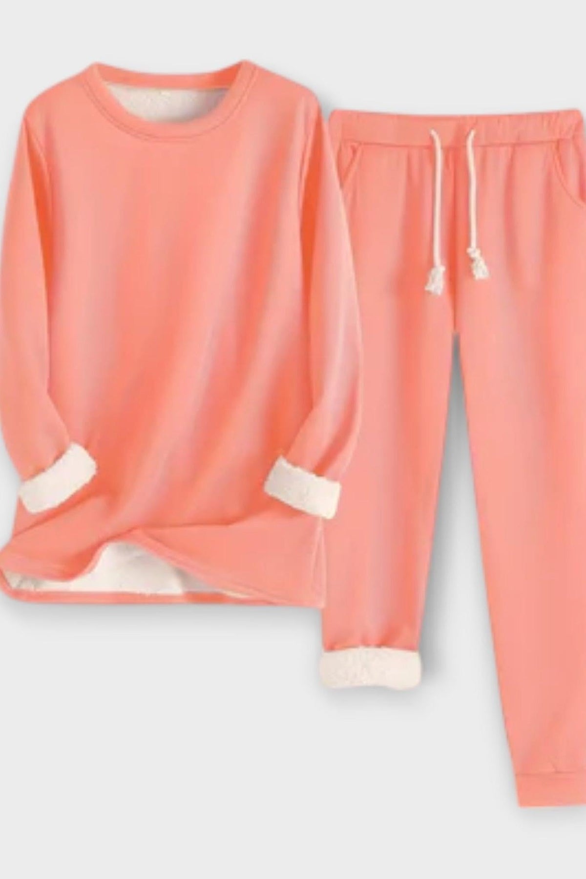 Matilda | Contrast-Trim Long-Sleeve Trouser Set