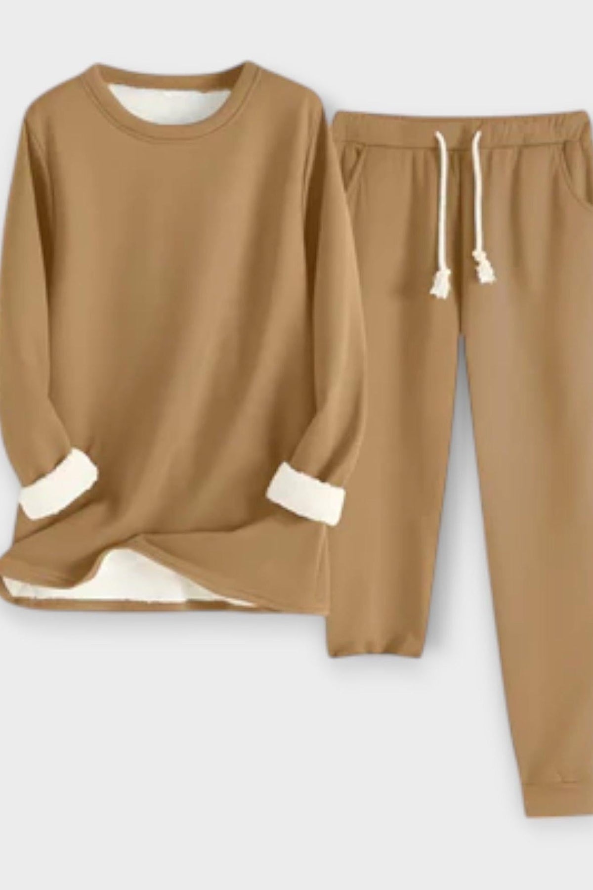Matilda | Contrast-Trim Long-Sleeve Trouser Set
