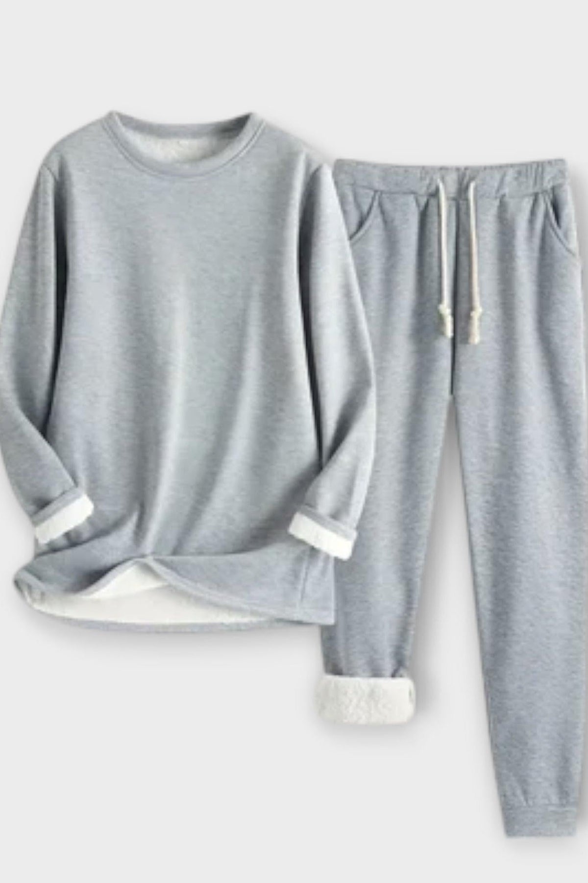 Matilda | Contrast-Trim Long-Sleeve Trouser Set