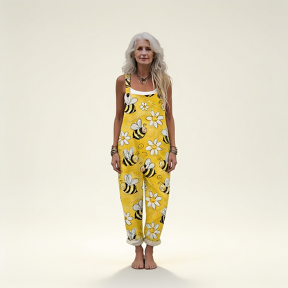 Hannah | Yellow Bee & Daisy Dungarees