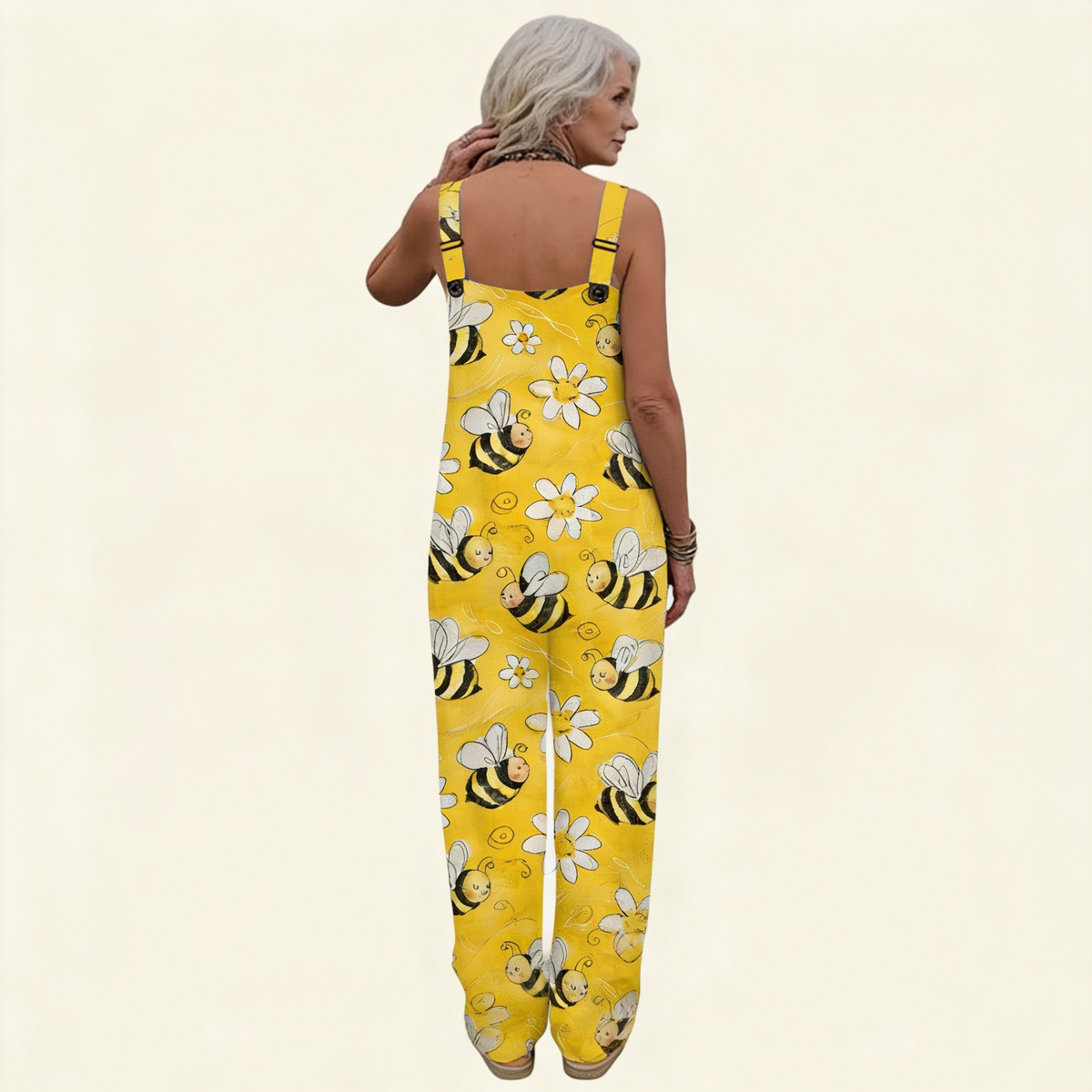 Hannah | Yellow Bee & Daisy Dungarees