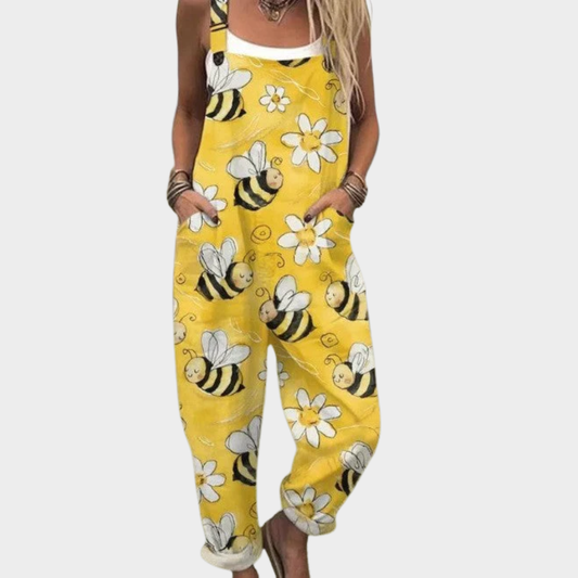 Hannah | Yellow Bee & Daisy Dungarees