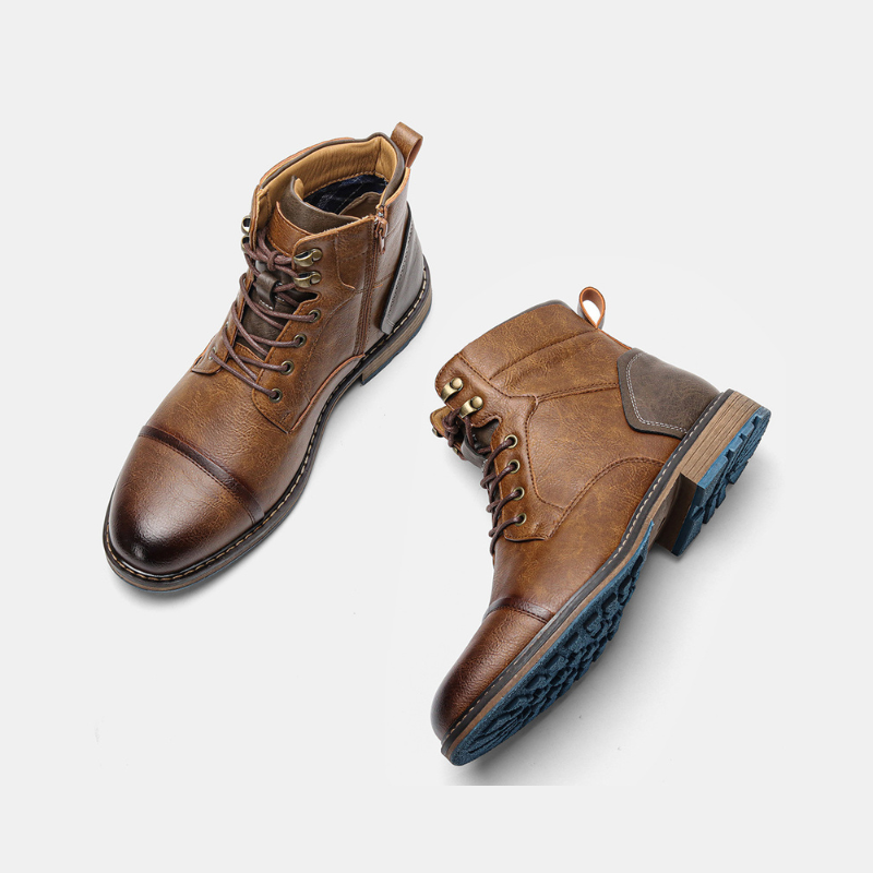 Maxwell | Grey Casual Lace-Up Boots