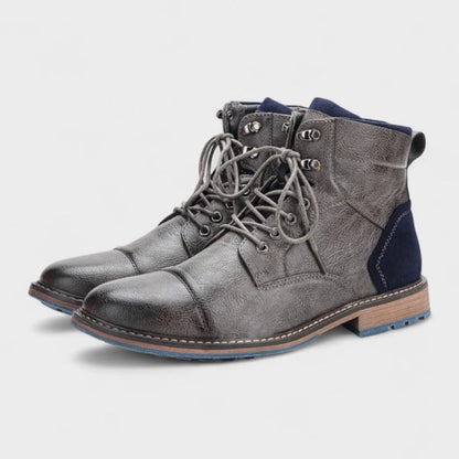 Maxwell | Grey Casual Lace-Up Boots