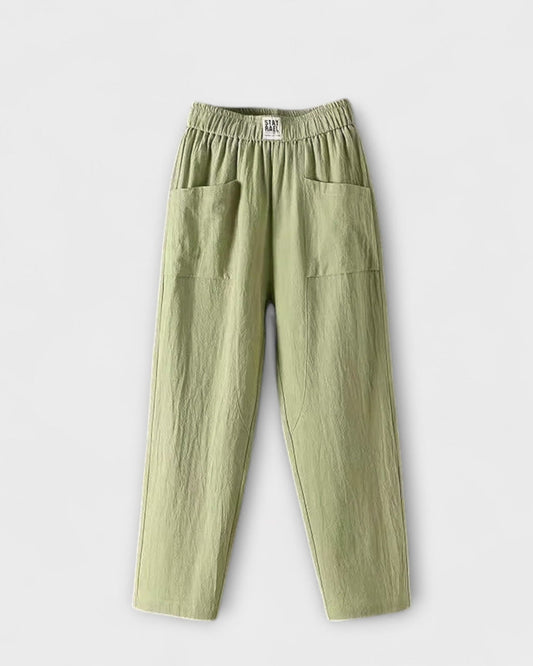 Maya | Sage Relaxed Pocket Trousers
