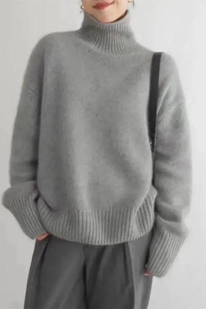 Meg | Ivory Roll-Neck Jumper