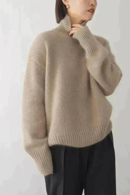 Meg | Ivory Roll-Neck Jumper