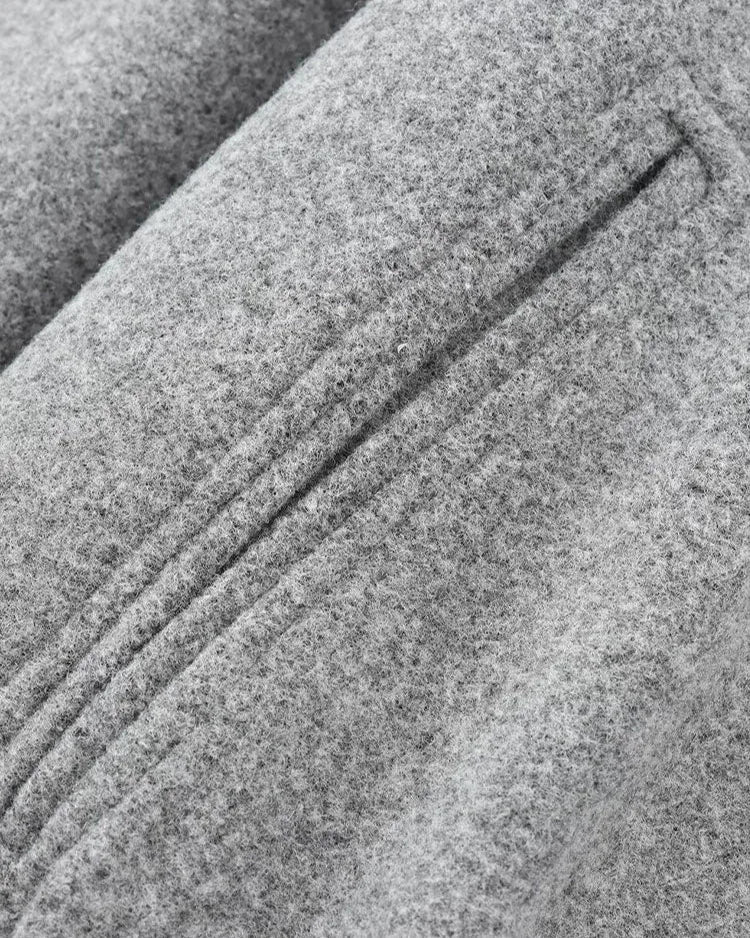 Meg | Grey Cropped Bomber Jacket