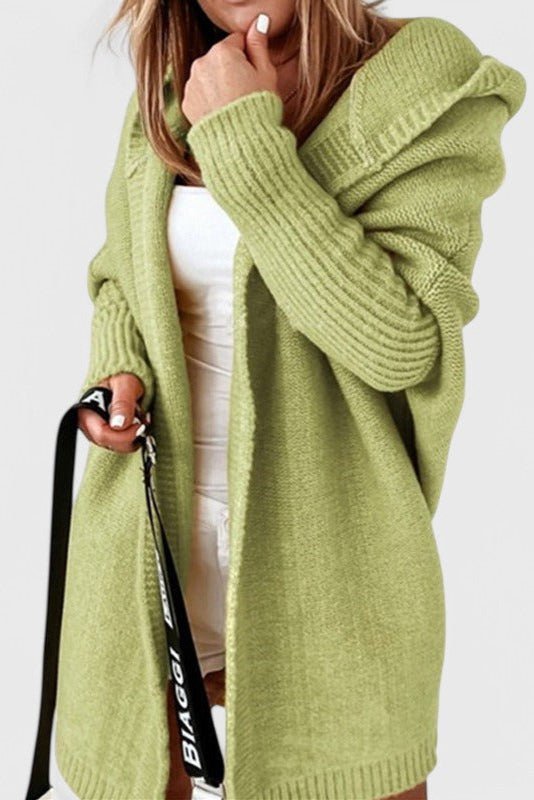 Meg | Grey Hooded Wrap Cardigan