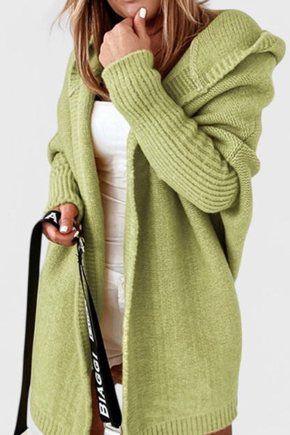 Meg | Grey Hooded Wrap Cardigan