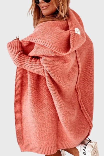 Meg | Grey Hooded Wrap Cardigan