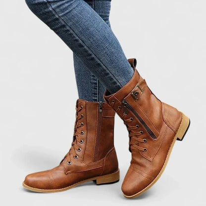 Meg | Black Lace-Up Ankle Boots