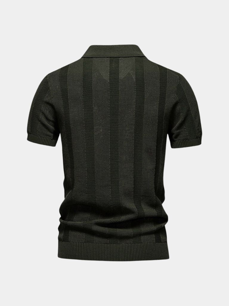 Murray | Textured Beige Knit Polo