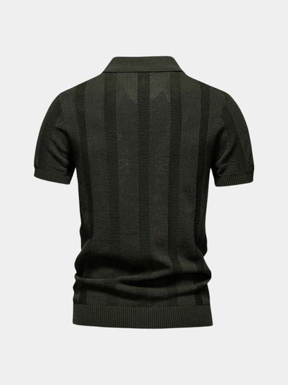 Murray | Textured Beige Knit Polo