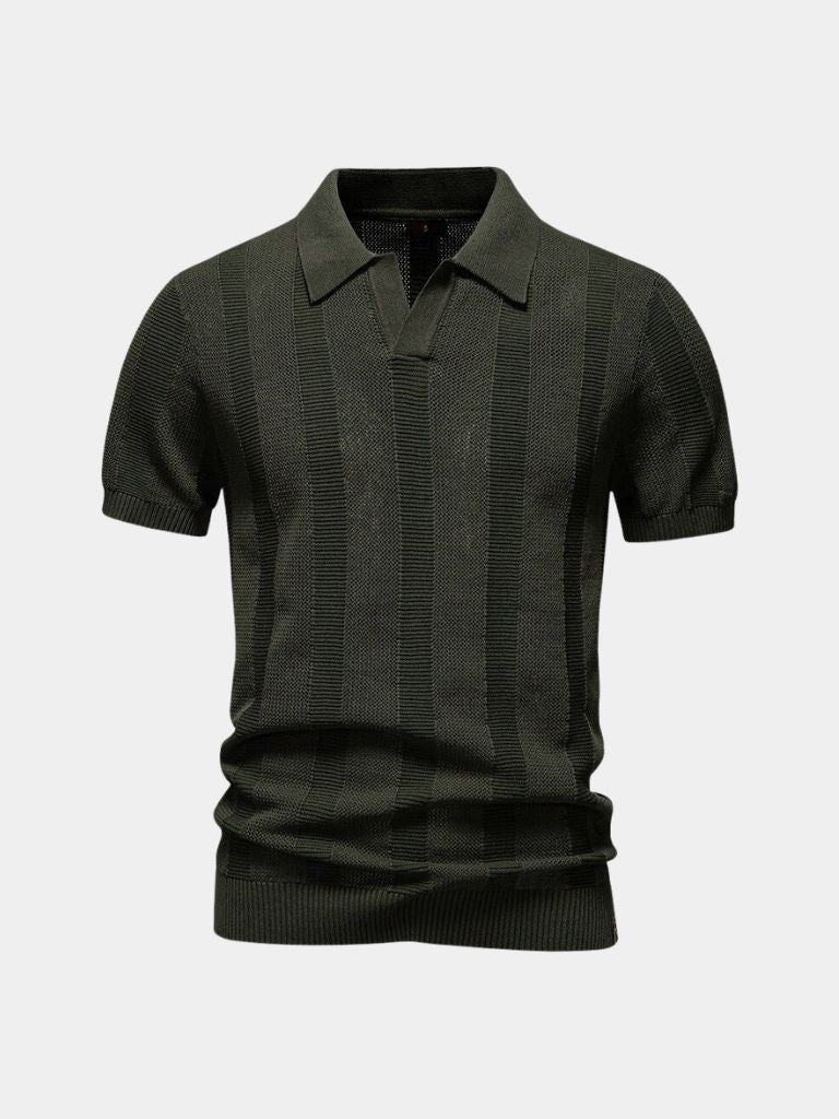 Murray | Textured Beige Knit Polo