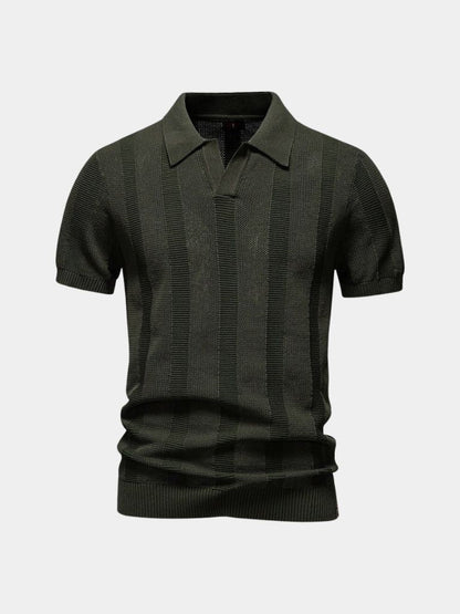 Murray | Textured Beige Knit Polo