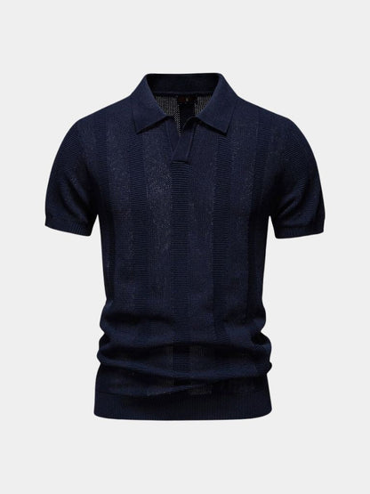 Murray | Textured Beige Knit Polo