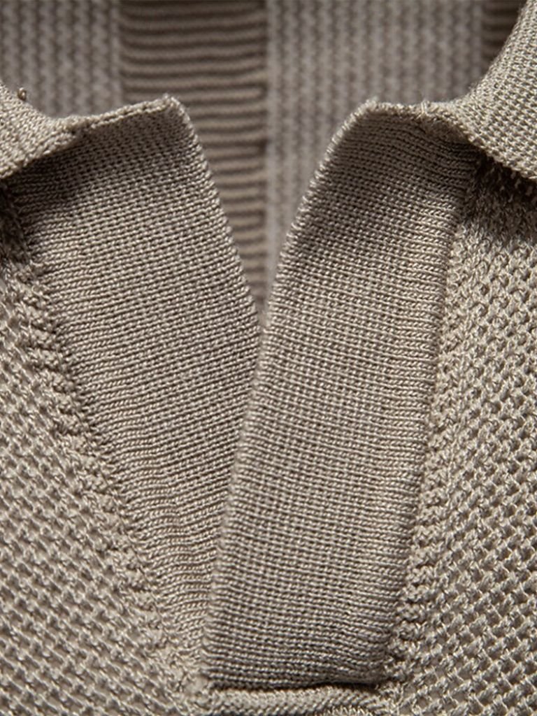 Murray | Textured Beige Knit Polo