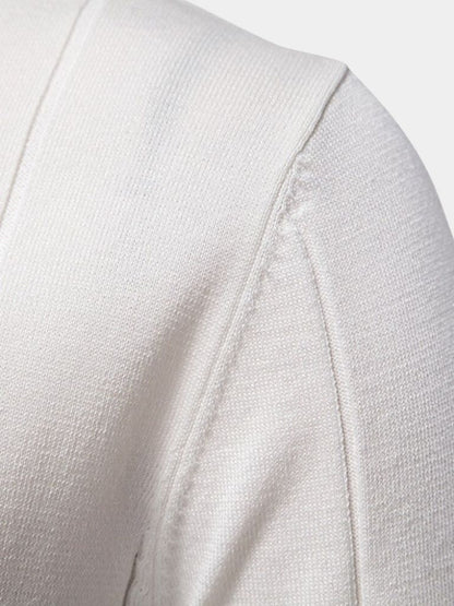 Milo | Tan Zip-Collar Knit Polo