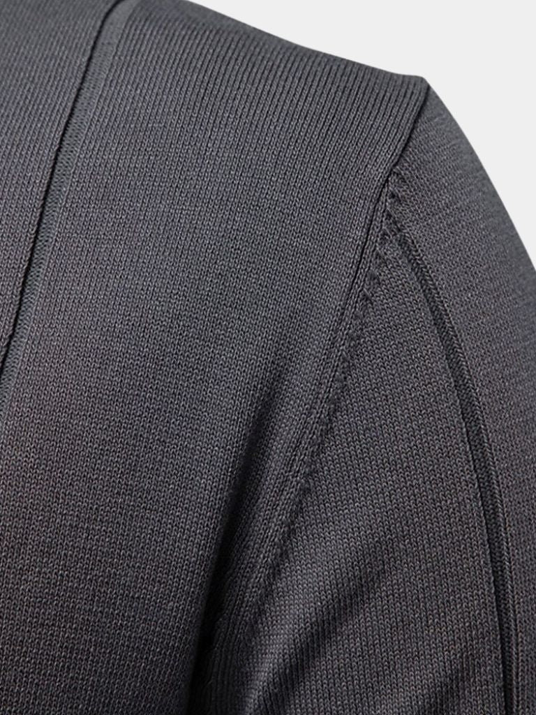 Milo | Tan Zip-Collar Knit Polo