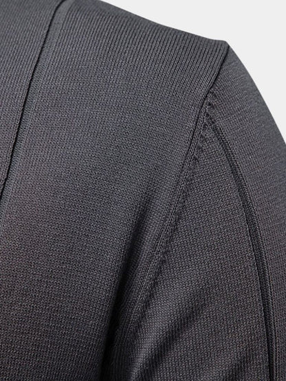 Milo | Tan Zip-Collar Knit Polo
