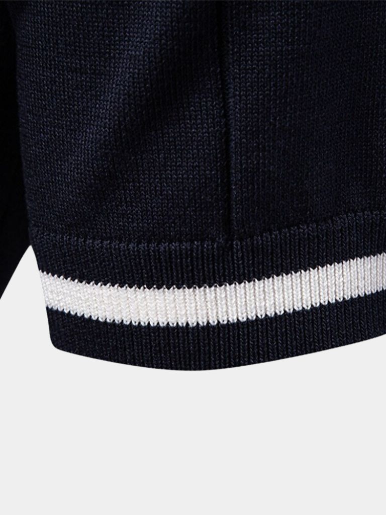 Milo | Tan Zip-Collar Knit Polo