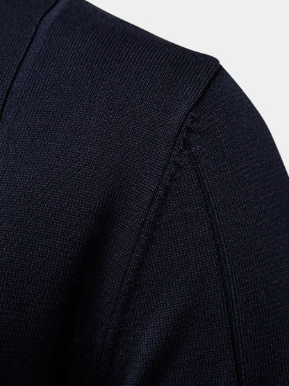 Milo | Tan Zip-Collar Knit Polo
