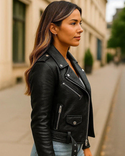 Millie | Black Biker Jacket