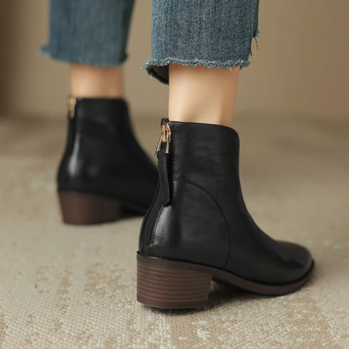 Millie | Black Pointed Ankle Boots