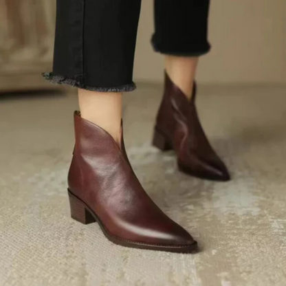 Millie | Black Pointed Ankle Boots