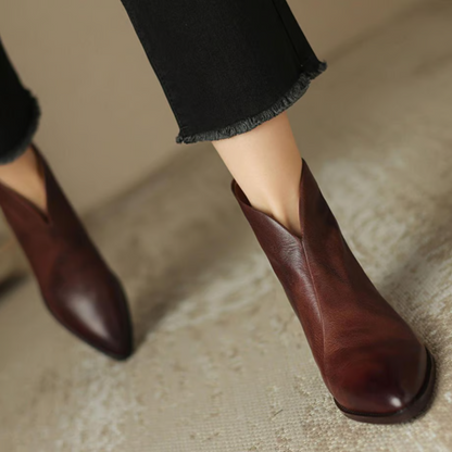 Millie | Black Pointed Ankle Boots