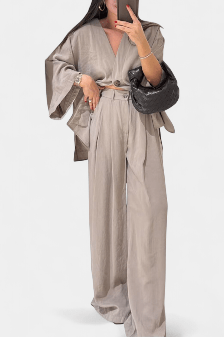 Millicent | Relaxed Long-Sleeve Trouser Set