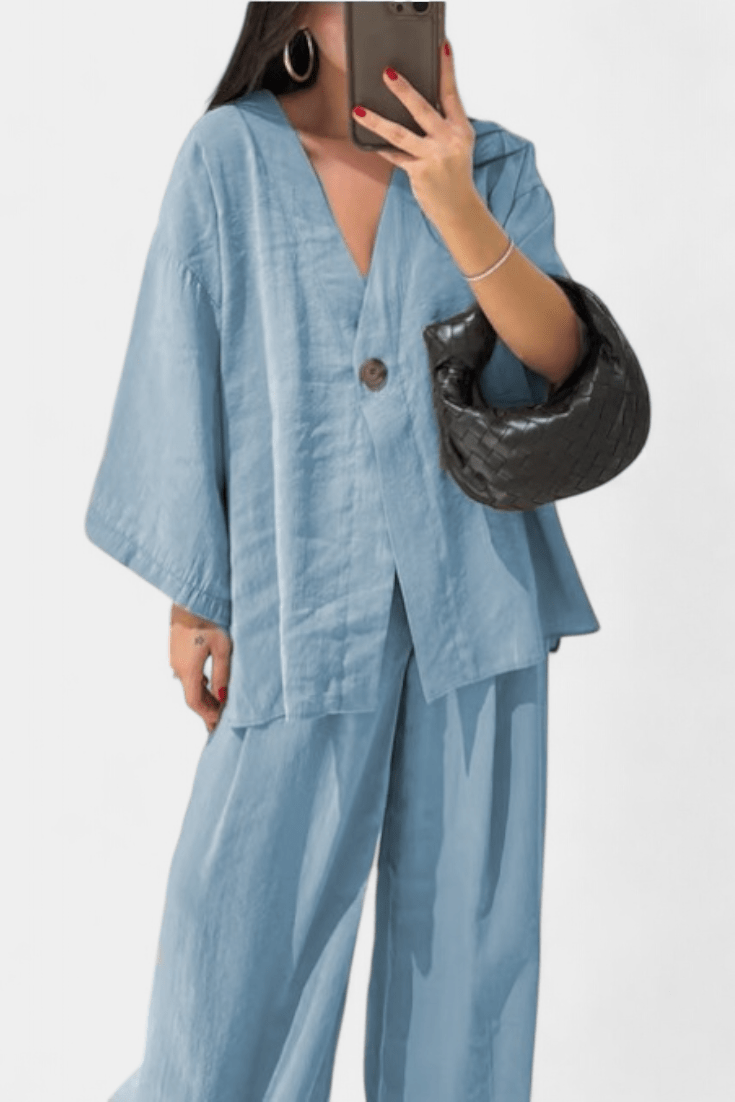 Millicent | Relaxed Long-Sleeve Trouser Set