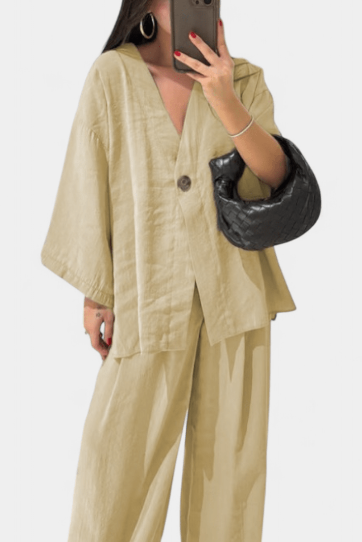 Millicent | Relaxed Long-Sleeve Trouser Set