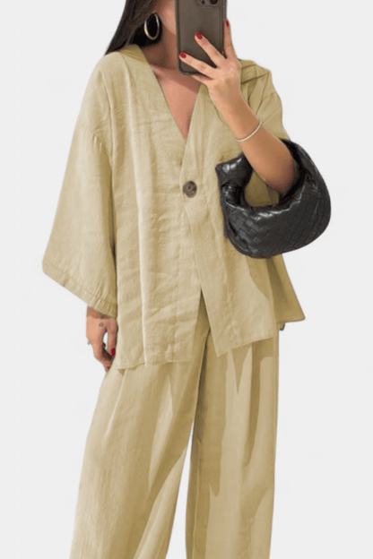 Millicent | Relaxed Long-Sleeve Trouser Set