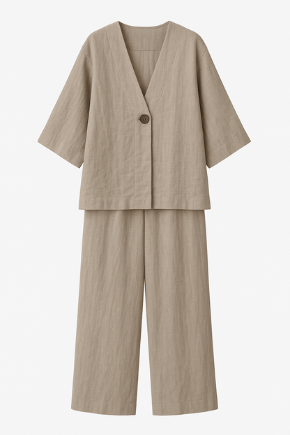 Millicent | Relaxed Long-Sleeve Trouser Set