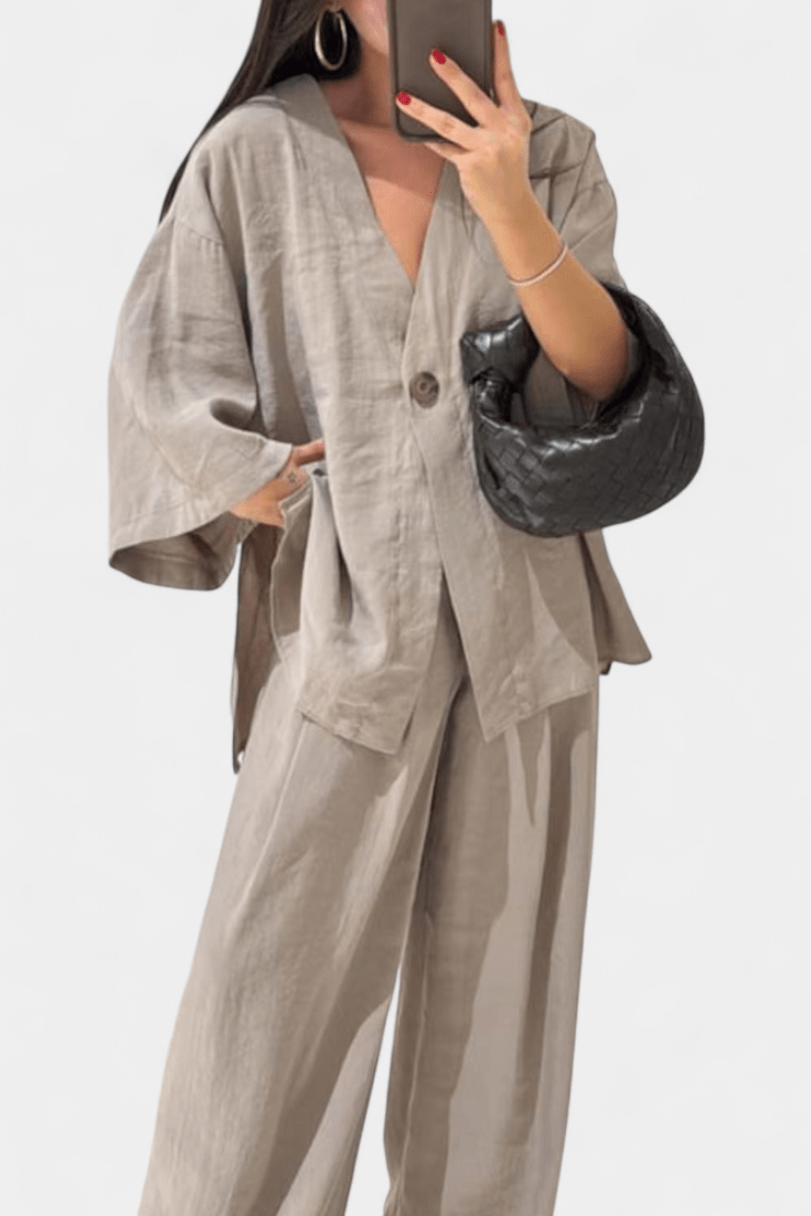 Millicent | Relaxed Long-Sleeve Trouser Set