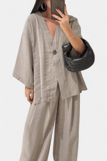 Millicent | Relaxed Long-Sleeve Trouser Set