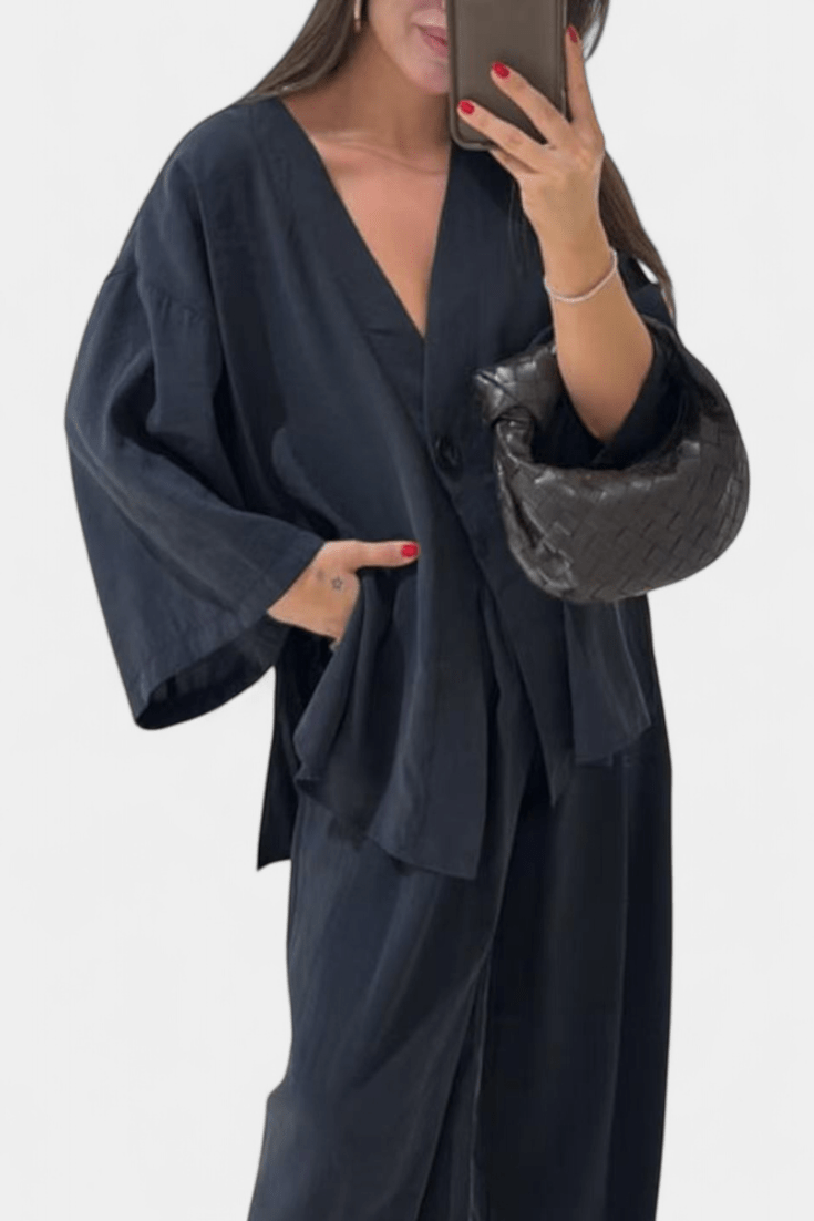Millicent | Relaxed Long-Sleeve Trouser Set