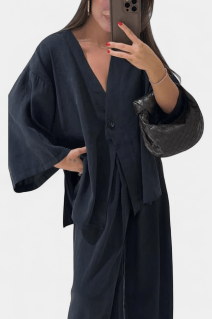 Millicent | Relaxed Long-Sleeve Trouser Set