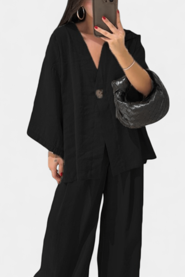 Millicent | Relaxed Long-Sleeve Trouser Set
